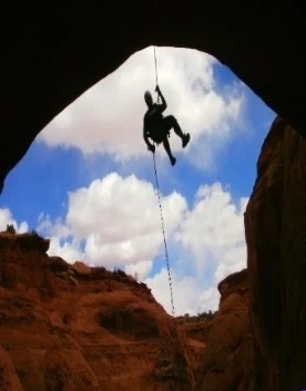 Canyoneering photograph from the book